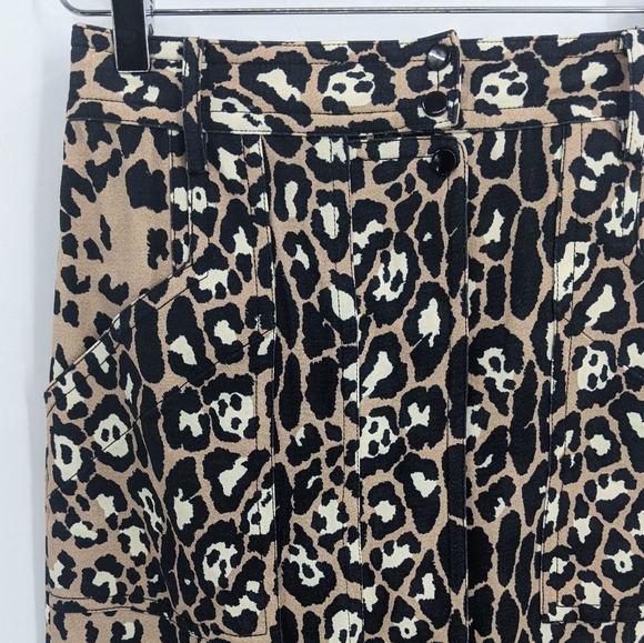 Tracy Reese Leopard High Wasited Straight Skirt - Picture 2 of 8
